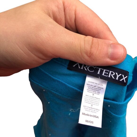 ARC'TERYX Shirt BIG LOGO Blue Medium - Picture 2 of 6